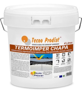 TERMOIMPER CHAPA de Tecno Prodist - Pintura al agua Aislante Térmico Exterior - Acero, chapa galvanizada, terrazas, calor y frio