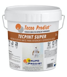 TECPINT SUPER de Tecno Prodist - Peinture à l'Eau pour Extérieur et Intérieur - Grande blancheur - Lavable - Application Facile